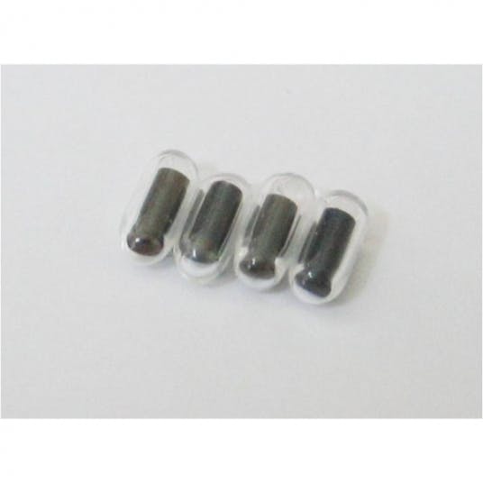 Borosilicate glass encased magnetic stir bars, offering universal chemical resistance, 10/pk