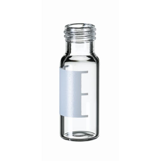 1.5mL Clear Glass Screw Vial, Short Thread ND9, with Label, 100pk