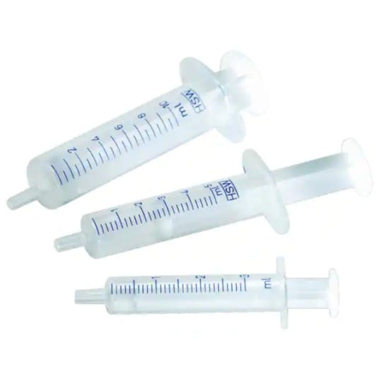 1mL Luer Slip Plastic Disposable Syringes, 100pk