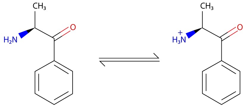 Dynamic equilibrium for the target analyte Cathinone